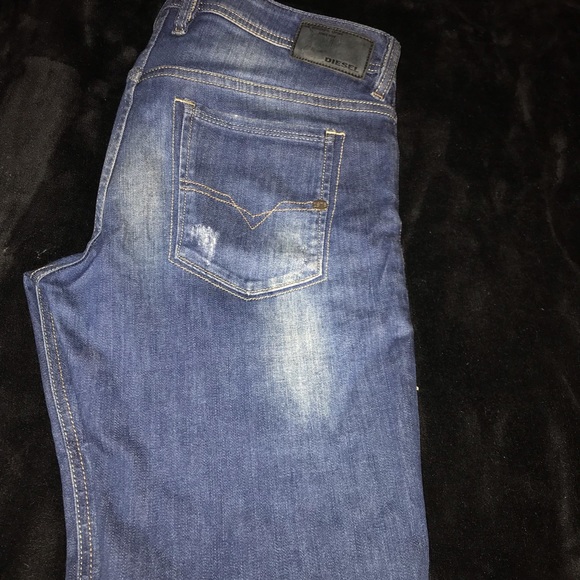 Diesel D.N.A. Slim Skinny Fit Jeans Distressed